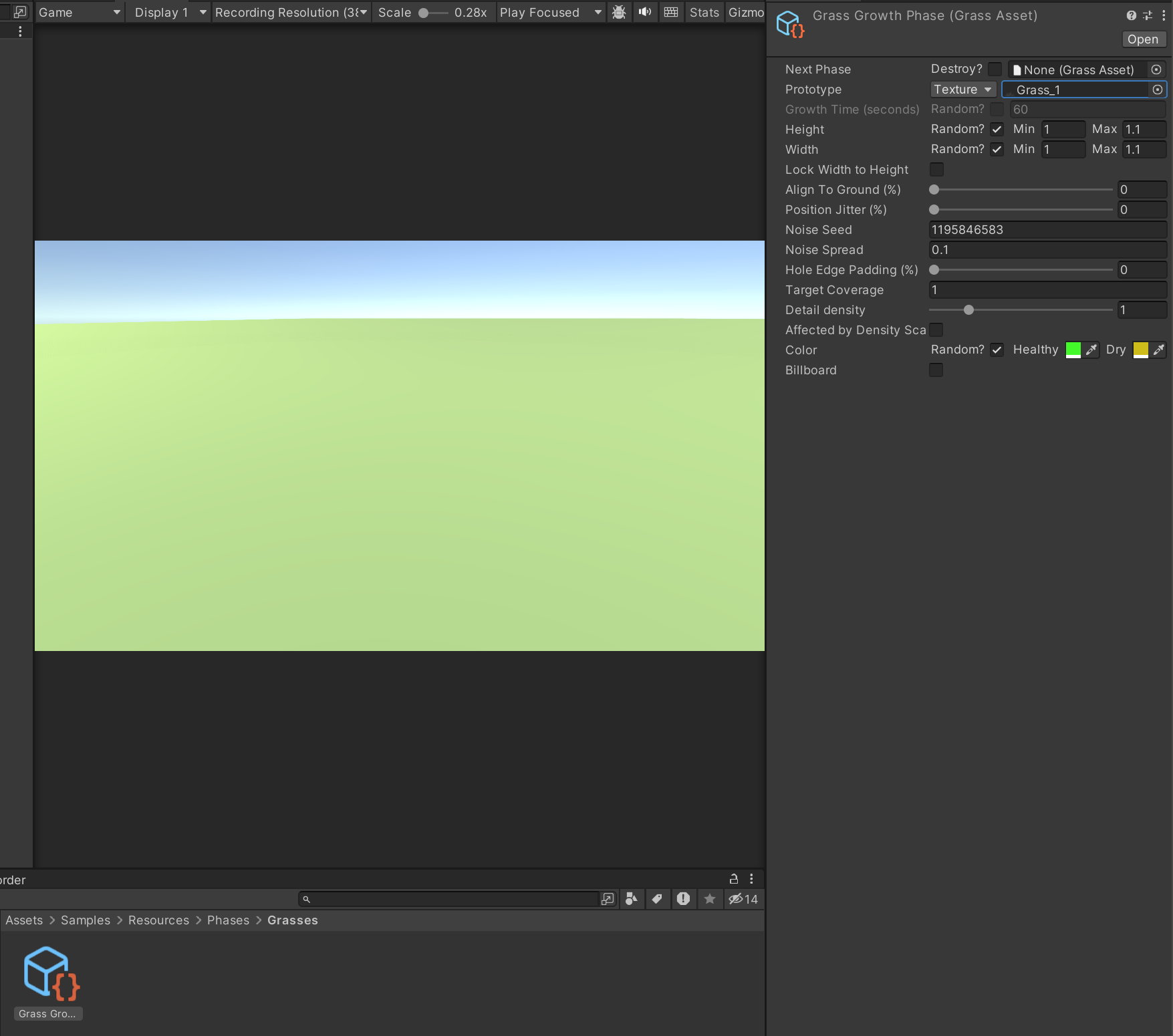 Grass Growth Phase configured