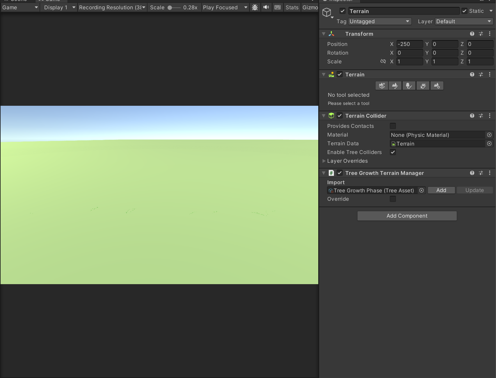 Tree Growth Phase added to the Terrain